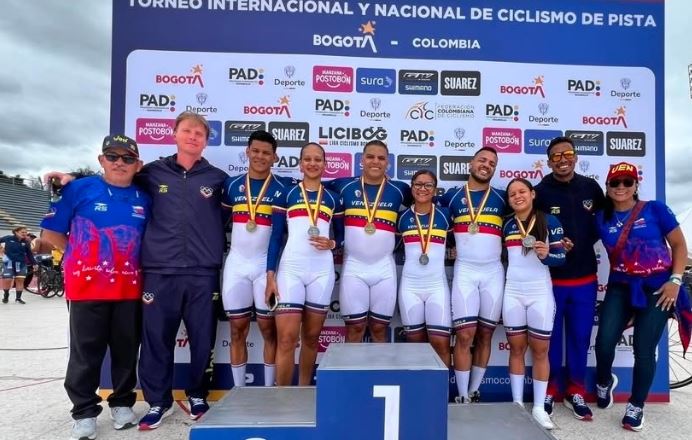 Venezuela obtiene medallas de oro y plata en el Grand Prix de Ciclismo de Pista en Bogotá