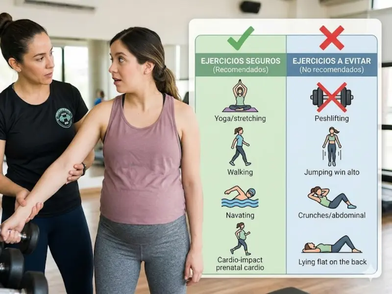 La lista de ejercicios que debes evitar si esperas un bebé