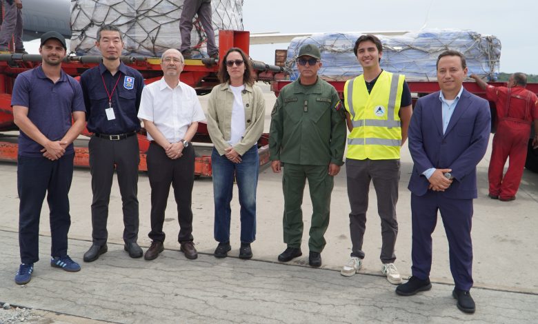 Arriba a Venezuela ayuda humanitaria y equipo técnico de Japón tras el sismo del 24 de junio