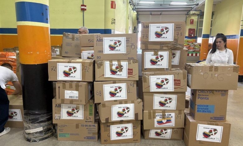 País Vasco envía dos toneladas de ayuda humanitaria para los damnificados en Venezuela