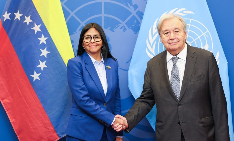 Presidenta Delcy Rodríguez sostiene reunión bilateral con el secretario general de la ONU, António Guterres
